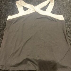 Black and White Criss cross Tank Top